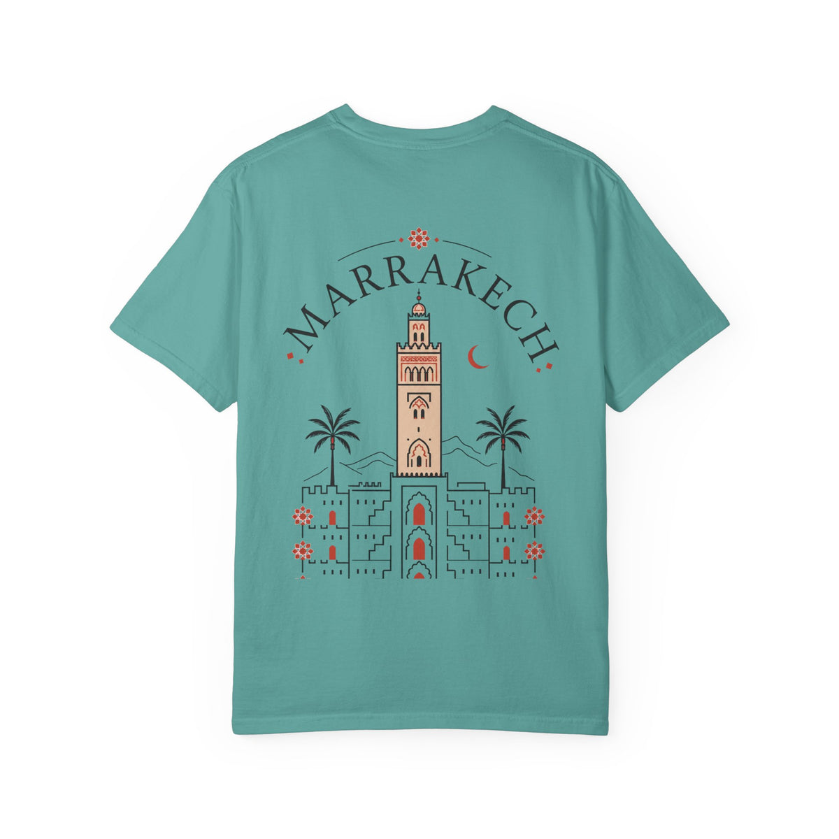 Marrakech Koutoubia Mosque Illustration T-shirt | Travel Souvenir