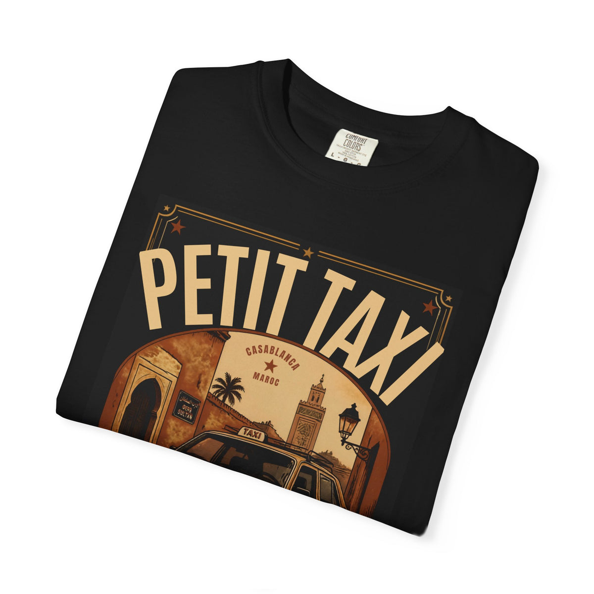 Petit Taxi Social Club T-Shirt | Vintage Taxi Graphic, Retro Paris Scene