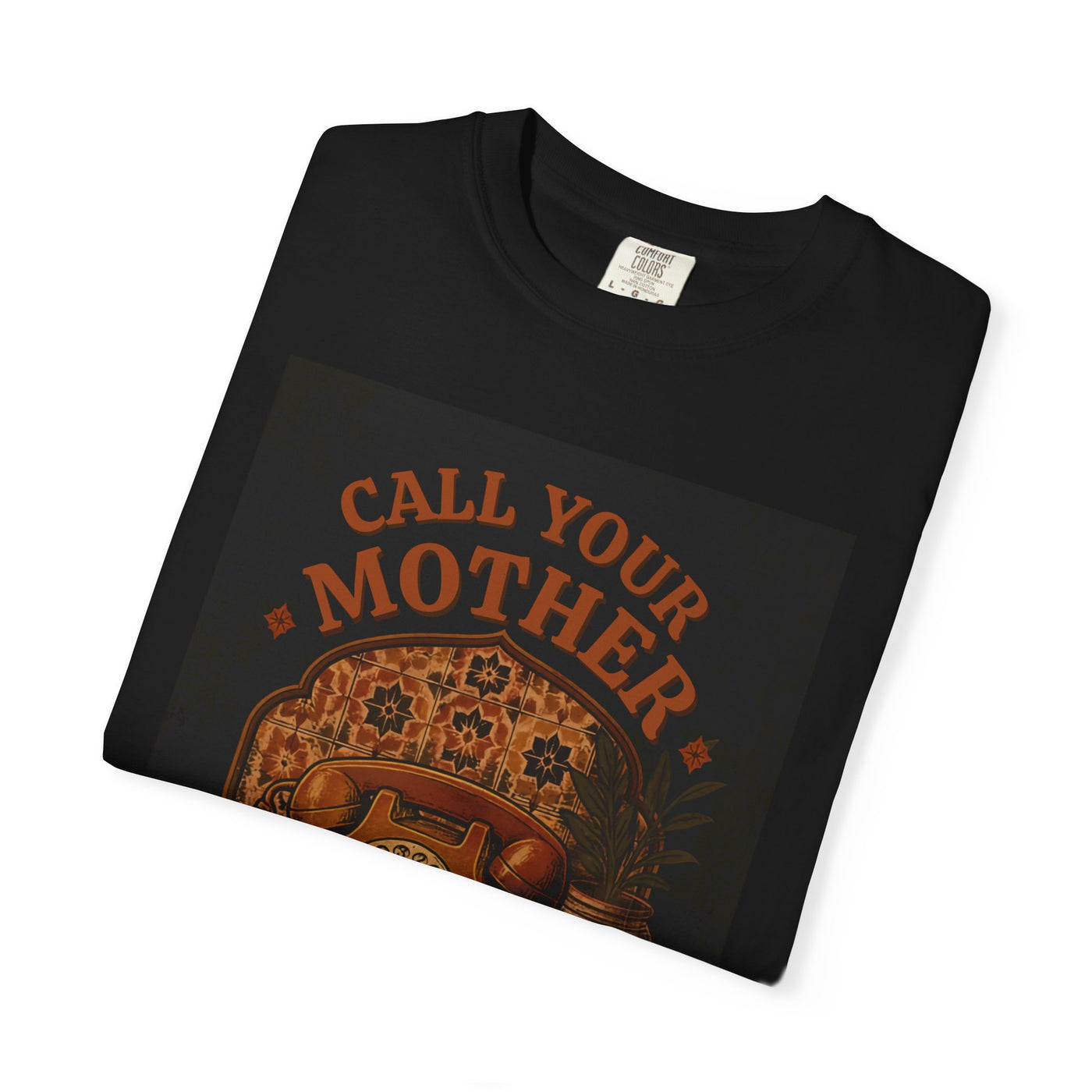 Call Your Mother vintage rotary phone T-shirt | retro telephone design