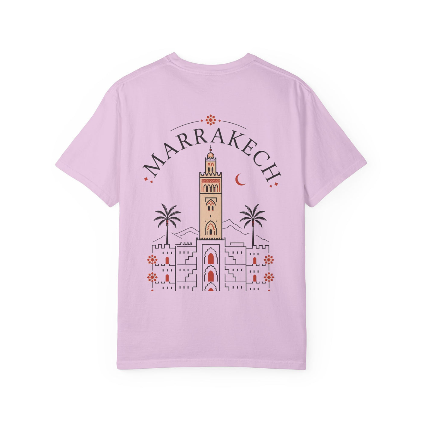 Marrakech Koutoubia Mosque Illustration T-shirt | Travel Souvenir