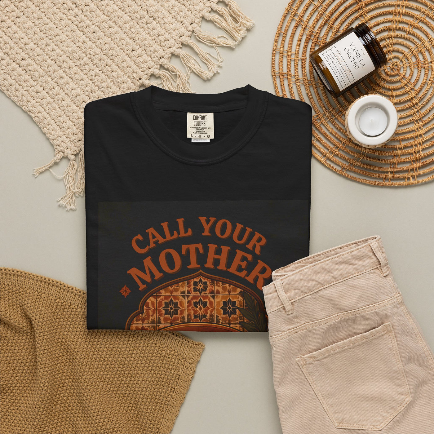 Call Your Mother vintage rotary phone T-shirt | retro telephone design