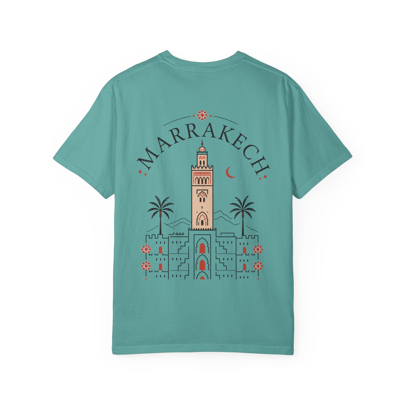 Marrakech Koutoubia Mosque Illustration T-shirt | Travel Souvenir