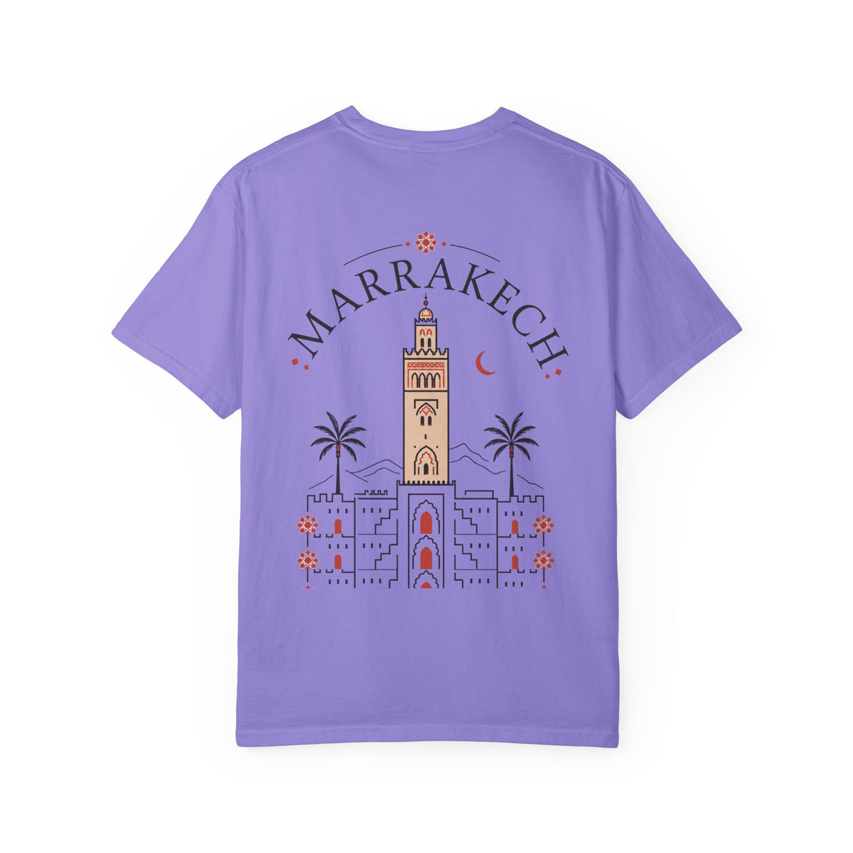 Marrakech Koutoubia Mosque Illustration T-shirt | Travel Souvenir