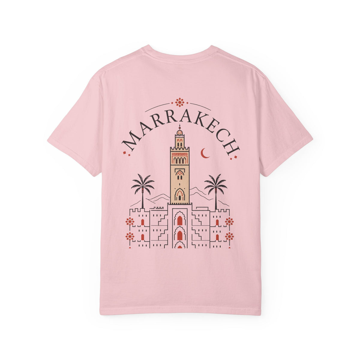 Marrakech Koutoubia Mosque Illustration T-shirt | Travel Souvenir