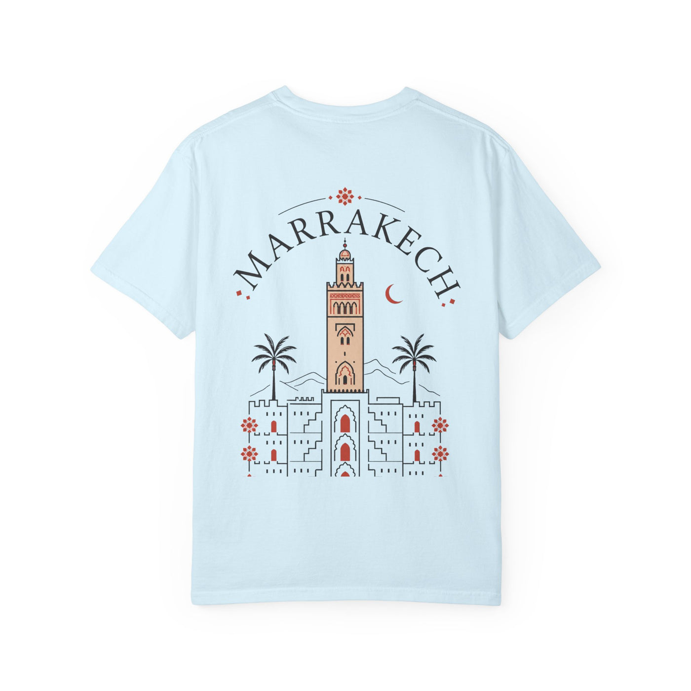 Marrakech Koutoubia Mosque Illustration T-shirt | Travel Souvenir