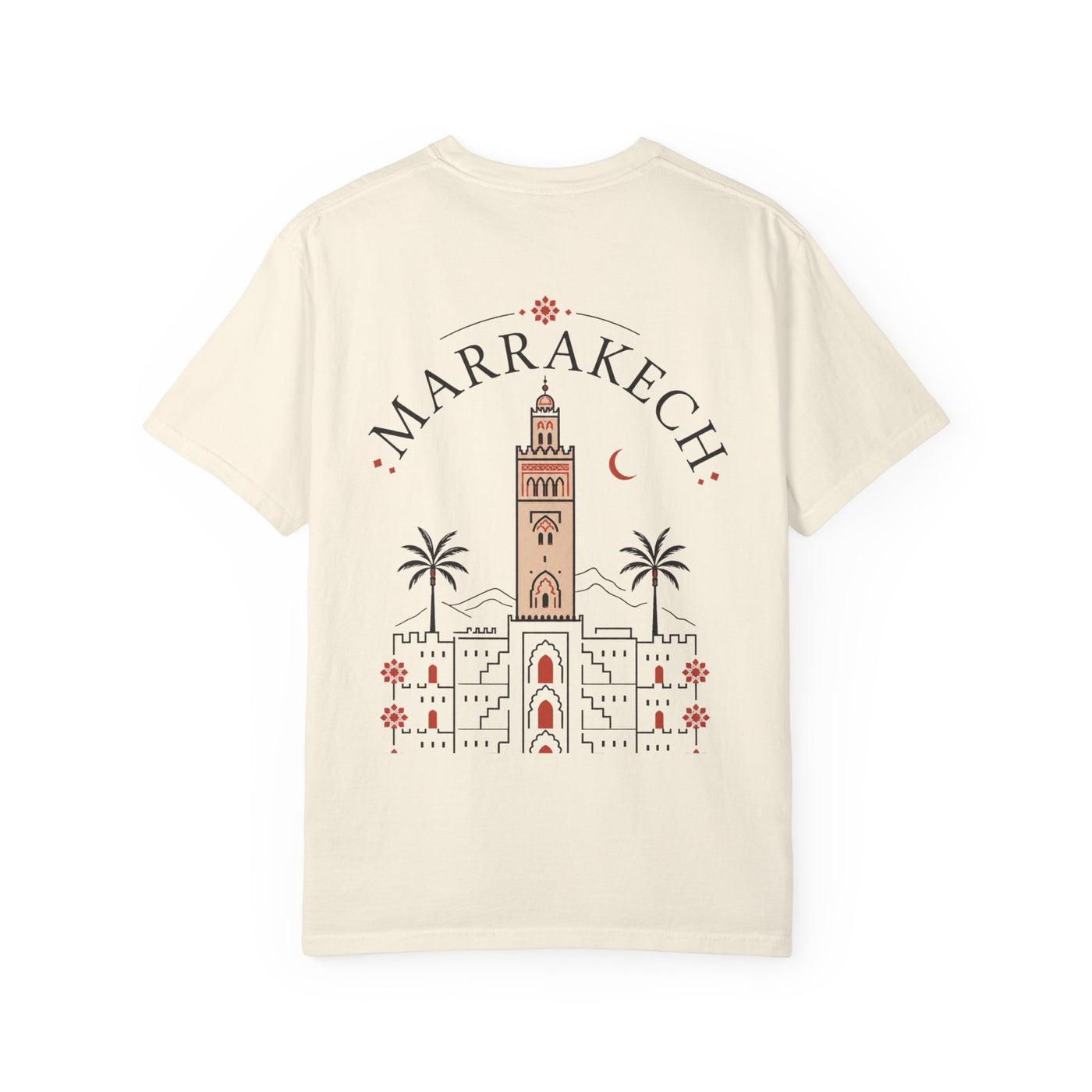 Marrakech Koutoubia Mosque Illustration T-shirt | Travel Souvenir