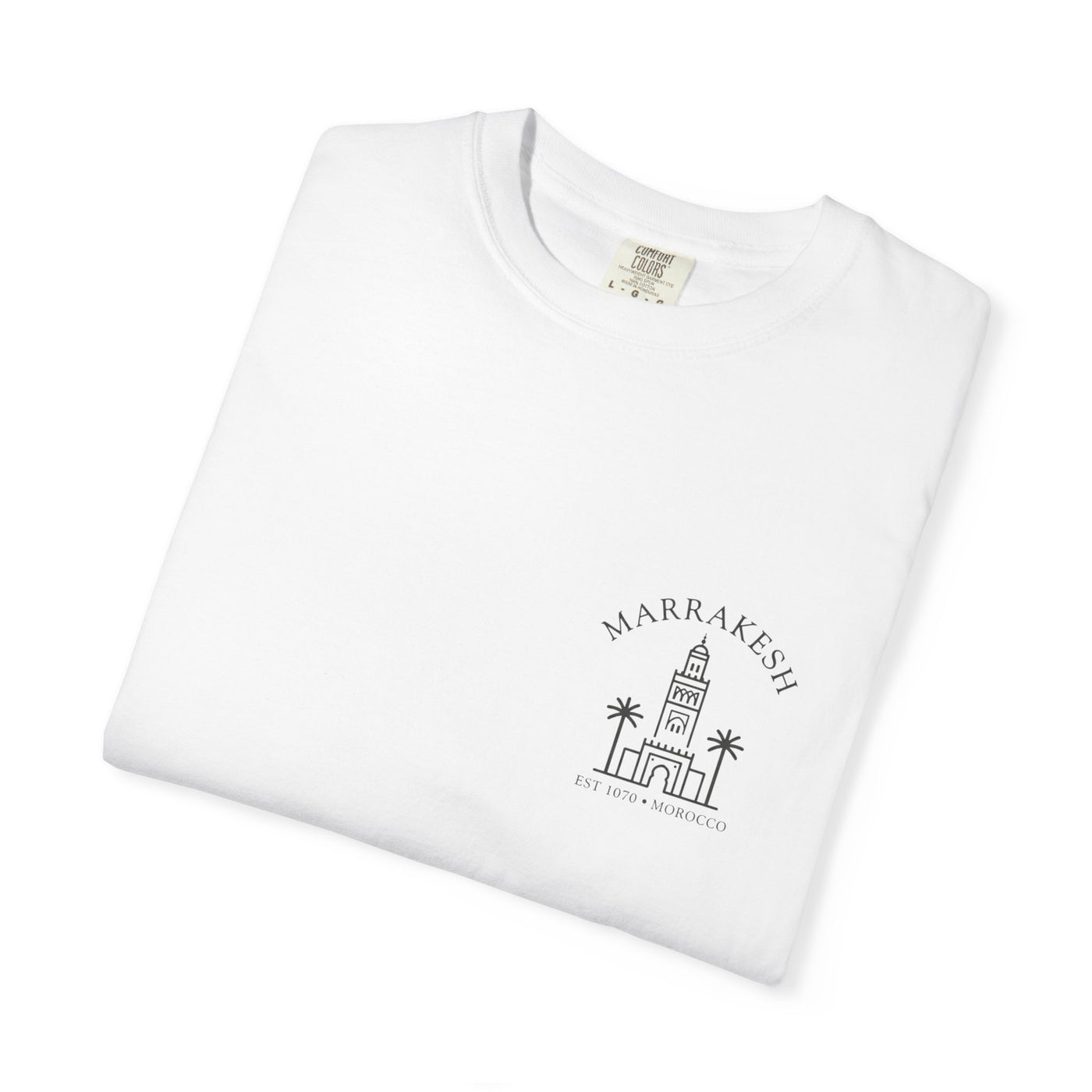 Marrakech Koutoubia Mosque Illustration T-shirt | Travel Souvenir