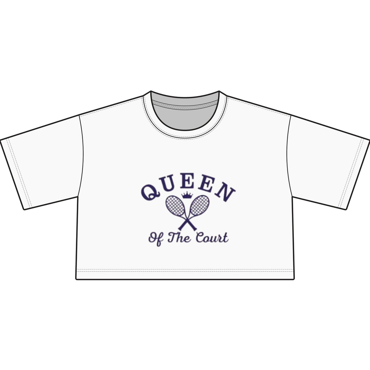 Queen of the Court Cropped T-Shirt — Women’s Tennis Crop Top