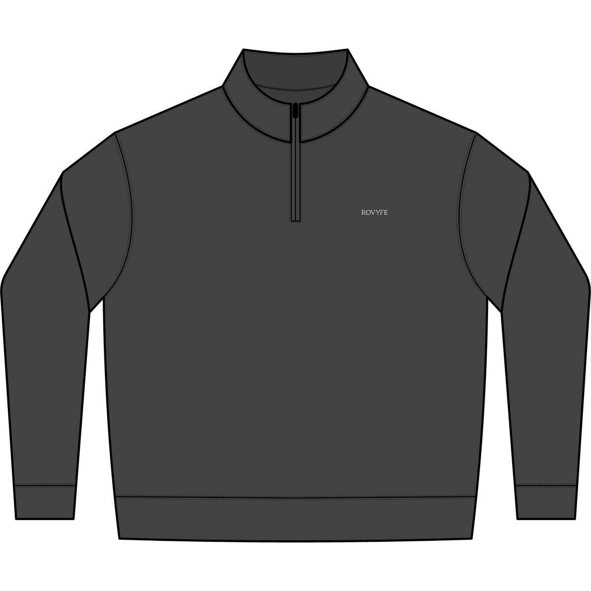 Faded Half‑Zip Sweatshirt — Relaxed Unisex Pullover