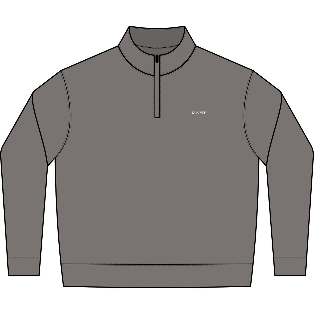 Faded Half‑Zip Sweatshirt — Relaxed Unisex Pullover
