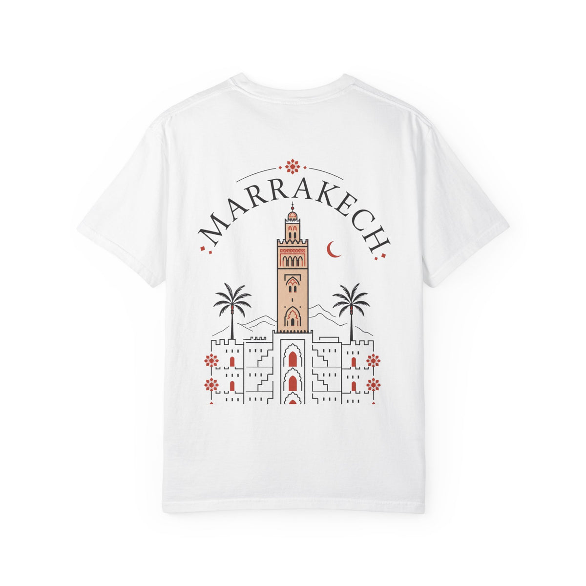 Marrakech Koutoubia Mosque Illustration T-shirt | Travel Souvenir