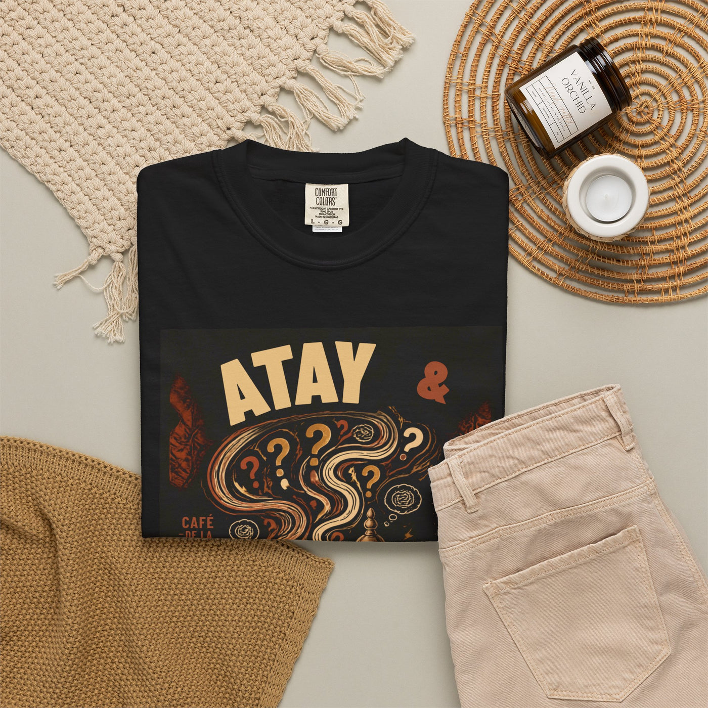 Atay & Overthinking T-shirt | Tea Pot Graphic, Vintage Cafe Illustration