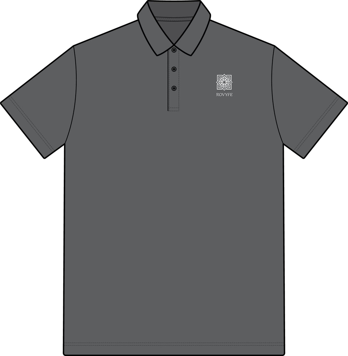 ROVYFE Signature Men's Polo — 100% Piqué Cotton